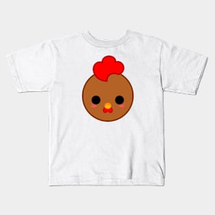 Cute Brown Rooster Kids T-Shirt